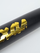 УЦЕНКА Бита лакированная "Антихам", чёрная с золотой надписью, 65 см - Фото 3