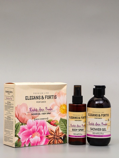 УЦЕНКА Набор женский VEGAN.Love.Studio «Rosehip, Anise, Powder»: гель для душа 300 мл + спрей 109432