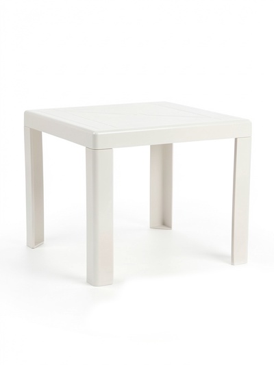 Столик садовый Decorona DeVeranda, 35×35×42 см, пластиковый, для шезлонга, белый
