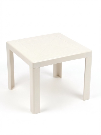 Столик садовый Decorona DeVeranda, 35×35×42 см, пластиковый, для шезлонга, белый
