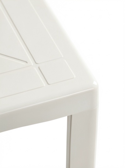 Столик садовый Decorona DeVeranda, 35×35×42 см, пластиковый, для шезлонга, белый