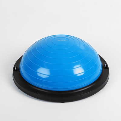 УЦЕНКА Полусфера BOSU гимнастическая ONLYTOP, с насосом, 46×20 см, синяя