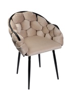Стул - кресло Карера LS, велюр, цвет бежевый/чёрный - Фото 2
