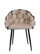 Стул - кресло Карера LS, велюр, цвет бежевый/чёрный - Фото 3