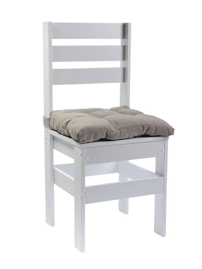Стул с мягким сиденьем «Кантри», цвет белый/бежевый