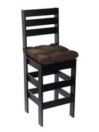Стул барный с мягким сиденьем «Кантри», цвет чёрный/коричневый - Фото 2