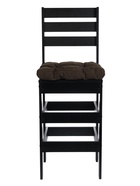 Стул барный с мягким сиденьем «Кантри», цвет чёрный/коричневый - Фото 3