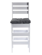 Стул барный с мягким сиденьем «Кантри», цвет белый/серый - Фото 3