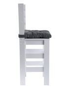 Стул барный с мягким сиденьем «Кантри», цвет белый/серый - Фото 4