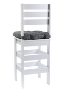 Стул барный с мягким сиденьем «Кантри», цвет белый/серый - Фото 5