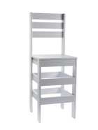 Стул барный с мягким сиденьем «Кантри», цвет белый/серый - Фото 8