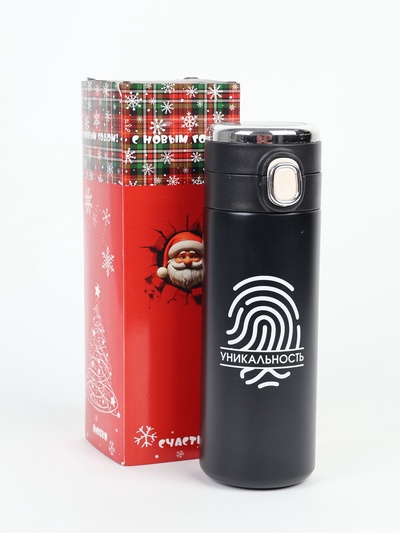 УЦЕНКА Термос, 420 мл, Simple «Уникальность», сохраняет тепло 8 ч, термометр