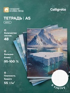 Тетрадь 48 листов в клетку Calligrata «Антарктида», блок офсет, 5 В МИКС 10991207