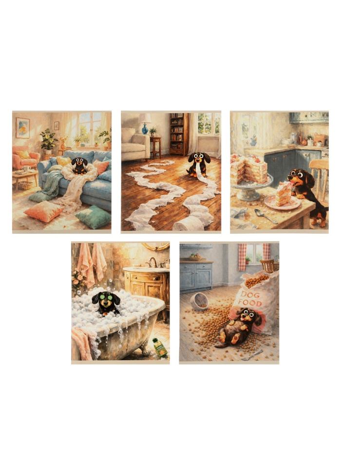 Тетрадь 18 листов в клетку Calligrata «Такса», 5 В МИКС