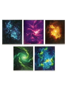 Комплект тетрадей из 10 штук, 12 листов в линейку, Calligrata «Космос», 5 видов