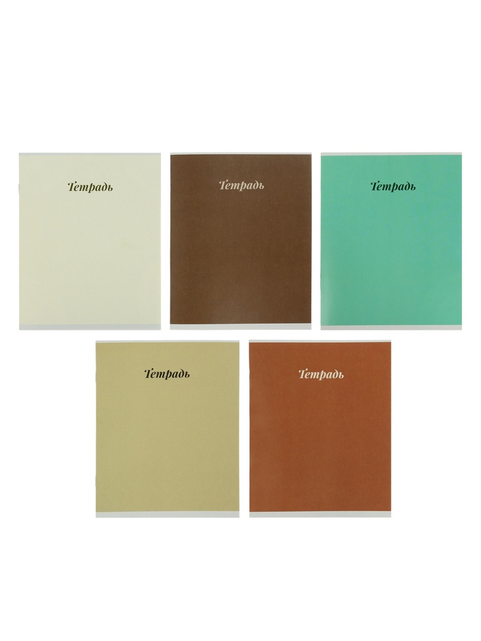 Комплект тетрадей из 10 штук, 12 листов в клетку, Calligrata «Пастель», 5 видов