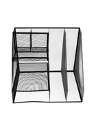 УЦЕНКА Подставка для канцелярских принадлежностей, 7 отделений, сетка, металл, чёрная - Фото 5