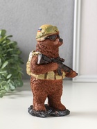 Фигурка «Медведь c автоматом», 16 см - фото 809652565