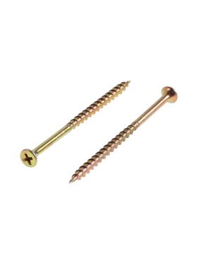 Саморезы по дереву, 4.2×76 мм, крупная резьба, желтый цинк, в упаковке, 15 кг