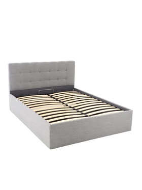 Кровать полутороспальная «Гертруда», с подъёмным механизмом, спальное место 1400×2000 мм, цвет серый