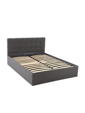 Кровать полутороспальная «Гертруда», с подъёмным механизмом, спальное место 1400×2000 мм, цвет графит