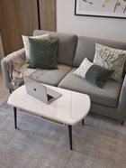 Стол журнальный, 900×500×428 мм, цвет белый глянец/белый бриллиант/чёрный муар - Фото 1