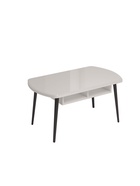 Стол журнальный, 900×500×428 мм, цвет белый глянец/белый бриллиант/чёрный муар - Фото 2