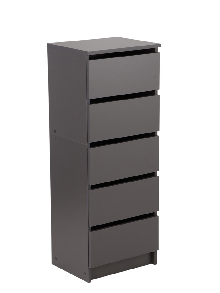 Комод для хранения, 5 ящиков, 400×350×1035 мм, цвет графит