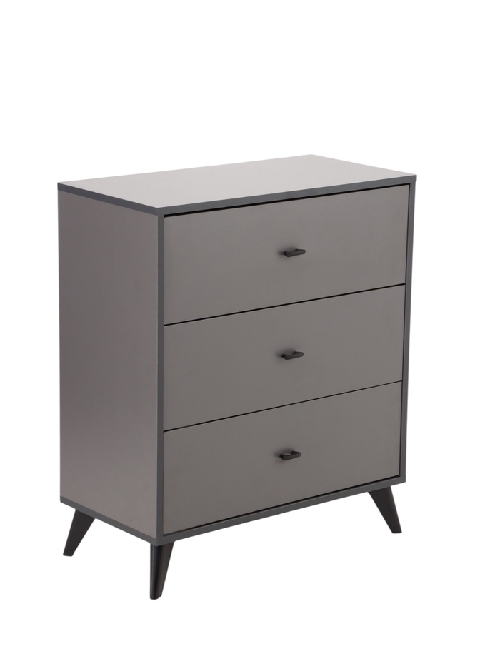 Комод для хранения, 4 ящика, 702×354×825 мм, цвет графит