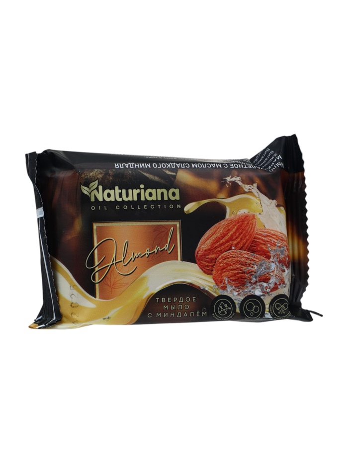 Мыло туалетное Ординарное NATURIANA с маслом сладкого миндаля, 100 г - Фото 1