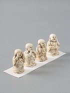 УЦЕНКА Сувенир полистоун «Хотей - не слышу, не вижу, не скажу» набор 4 шт. беж 3×3.5×5.5 см 1095674 - Фото 3