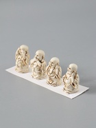 УЦЕНКА Сувенир полистоун «Хотей - не слышу, не вижу, не скажу» набор 4 шт. беж 3×3.5×5.5 см 1095674 - Фото 5