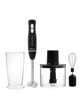 Блендер Sakura SA-6266SBK, погружной, 600 Вт, 2 скорости, стакан 0.7 л, чоппер 0.5 л, венчик