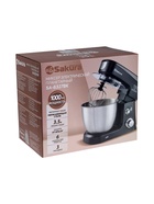 Миксер планетарный Sakura SA-6327BK, 1000 Вт, 6 скоростей, чаша 3.5 л, 3 насадки, чёрный - Фото 10