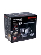 Миксер планетарный Sakura SA-6332W, 1300 Вт, 6 скоростей, чаша 5 л, 3 насадки, белый - Фото 9