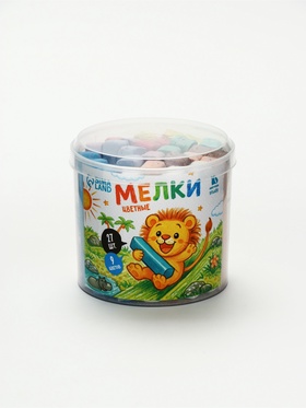 Мелки для асфальта, 27 штук, 9 цветов, брусок в ведёрке, ArtFox STUDY