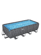Бассейн каркасный Power Steel, 549×274×132 см, фильтр-насос, лестница, тент, прямоугольный, 561KA Bestway - Фото 11