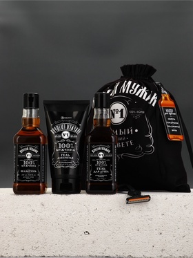 Подарочный набор: шампунь для волос 250 мл, гель для бритья 110 мл, гель для душа 250 мл, Чистое счастье