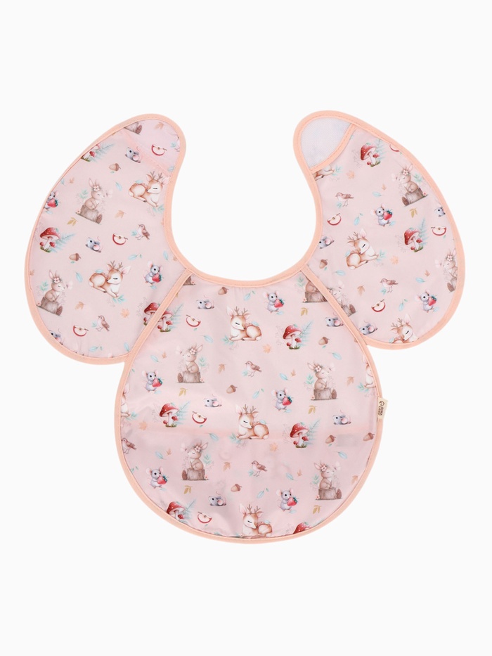 Нагрудник для кормления непромокаемый с карманом «Лесные мотивы» M&B