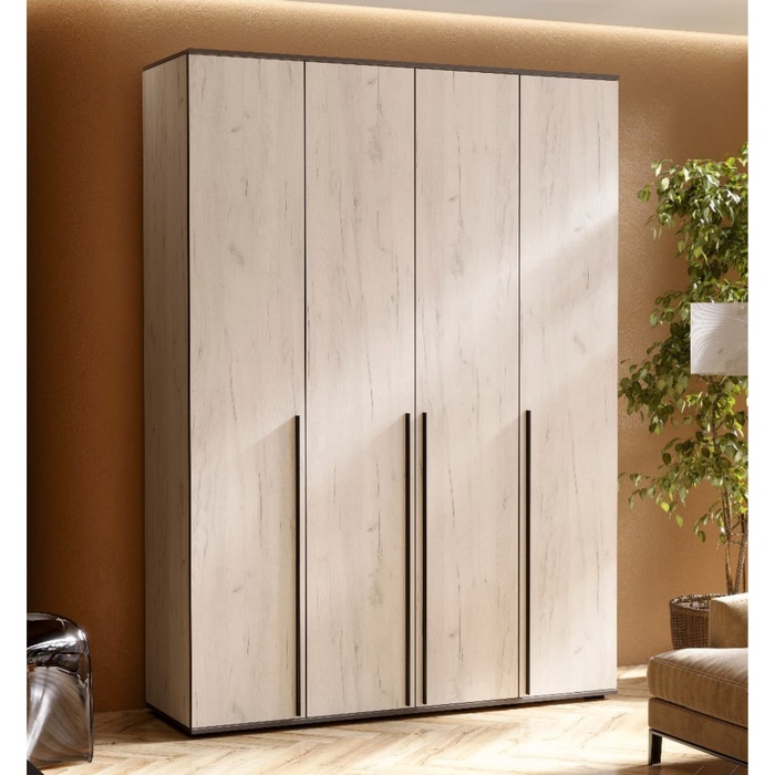 УЦЕНКА Шкаф четырехстворчатый Норд, 1600х510х2236, Дуб крафт белый - Фото 1