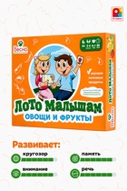 Лото малышам «Овощи и фрукты» - фото 809653481