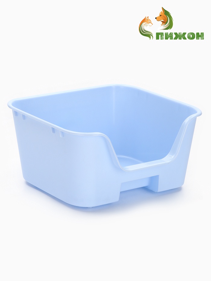 Туалет открытый «Пижон», с боковым входом, 30×30×15 см, голубой