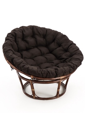 Кресло садовое из ротанга «Индо», с подушкой, коричневое
