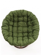 Кресло "Индо" ротанг тёмный, подушка оливковая - Фото 4