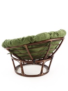 Кресло "Индо" ротанг тёмный, подушка оливковая - Фото 5