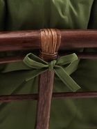 Кресло "Индо" ротанг тёмный, подушка оливковая - Фото 6