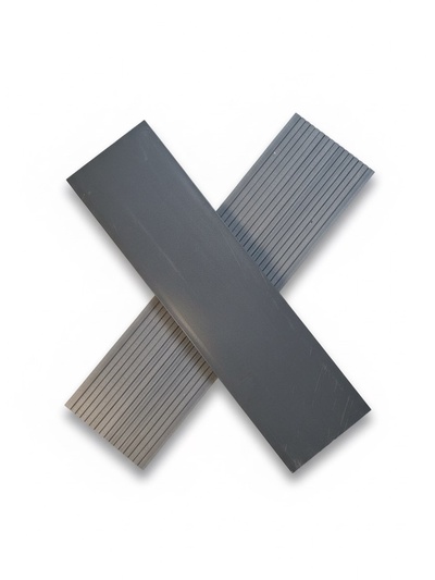 Доска террасная ДПК Вельвет брашировка 3000×140×24 мм, цвет серый