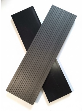 Доска террасная ДПК «Вельвет», брашировка 4000×140×24 мм, цвет чёрный