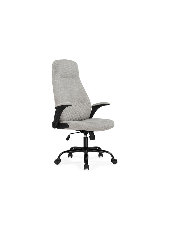 Кресло компьютерное Gambler светло-серый / черный - Фото 1