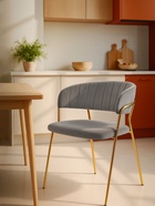Стул на металлокаркасе Kamelia, 570×540×830 мм, цвет gold / gray - Фото 3
